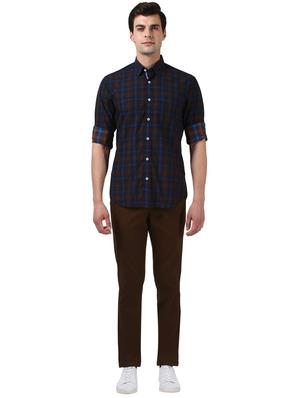 navy blue printed casual shirt - 17669779 - Standard Image - 4