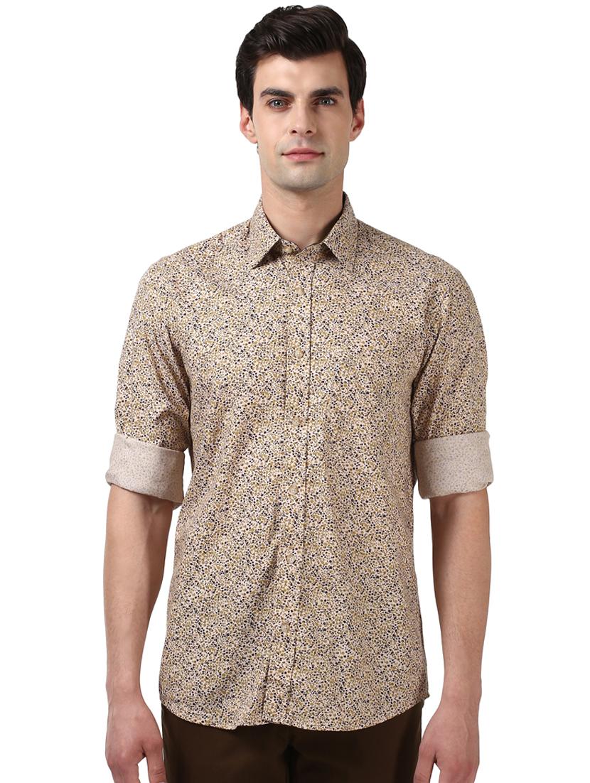 brown printed casual shirt - 17669788 - Zoom Image - 1