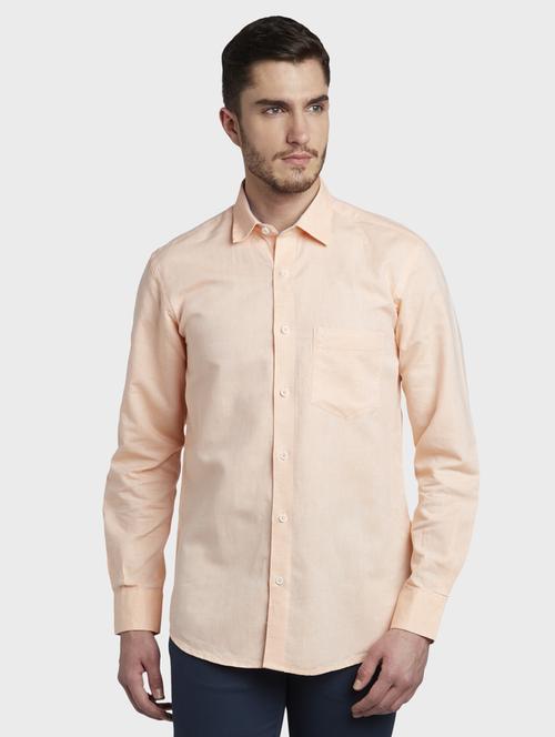 orange self design casual shirt - 17669792 - Standard Image - 1