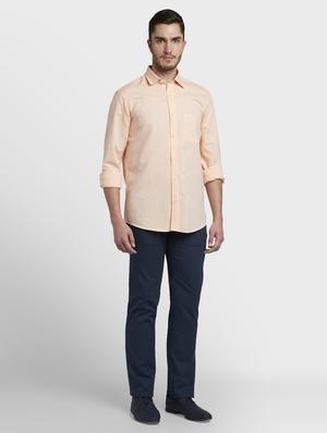 orange self design casual shirt - 17669792 - Standard Image - 4