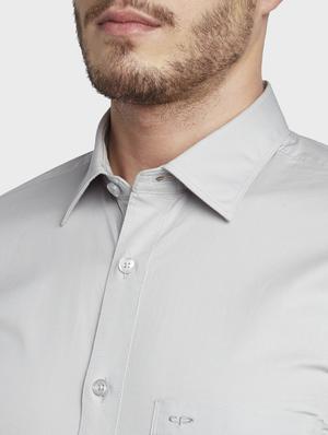 grey solid casual shirt - 17669795 - Standard Image - 5