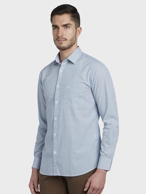 blue printed casual shirt - 17669802 - Standard Image - 2