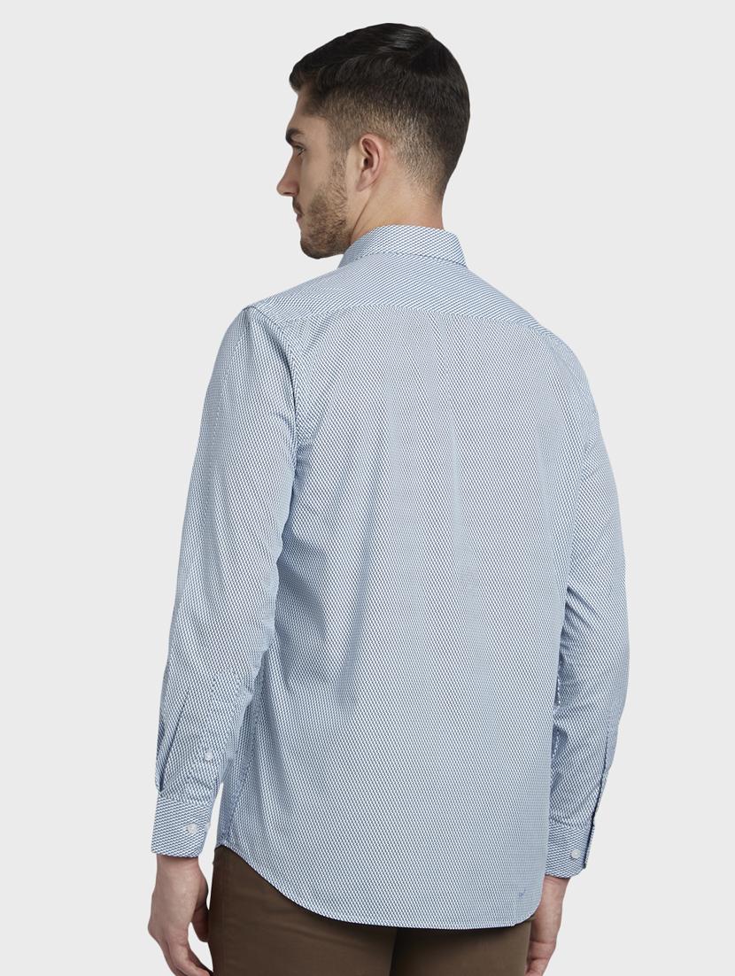 blue printed casual shirt - 17669802 - Zoom Image - 3