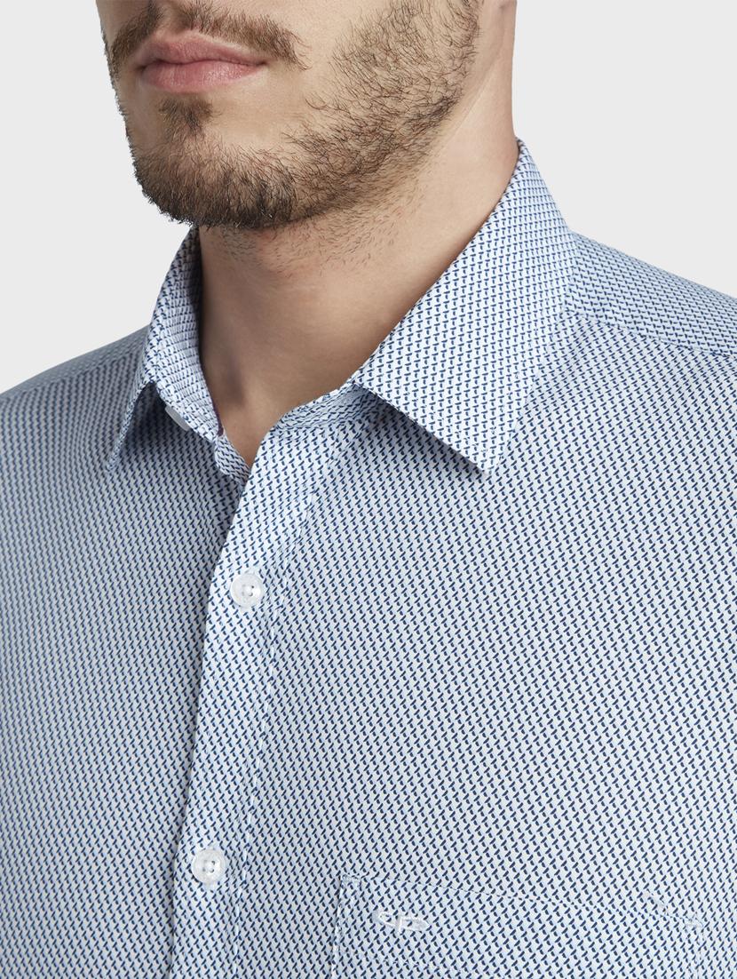 blue printed casual shirt - 17669802 - Zoom Image - 5