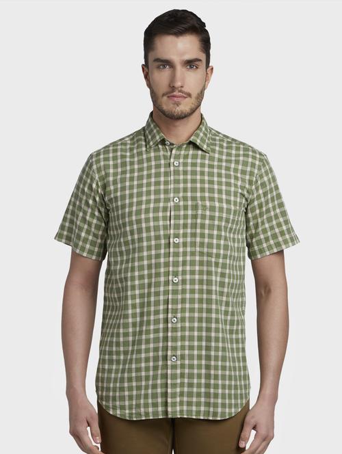 green checkered casual shirt - 17669817 - Standard Image - 1