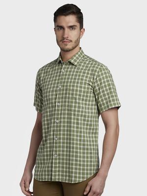 green checkered casual shirt - 17669817 - Standard Image - 2