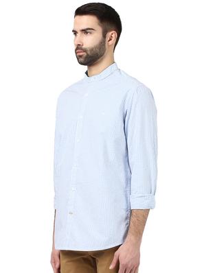 blue striped casual shirt - 17669828 - Standard Image - 2