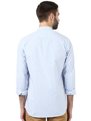 blue striped casual shirt - 17669828 - Standard Image - 3