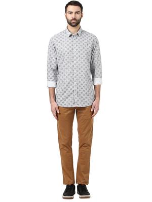 white printed casual shirt - 17669830 - Standard Image - 4