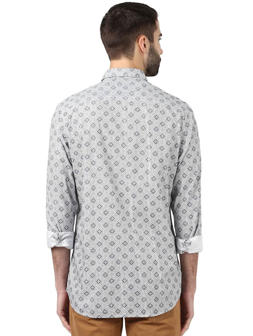 white printed casual shirt - 17669830 - Zoom Image - 3