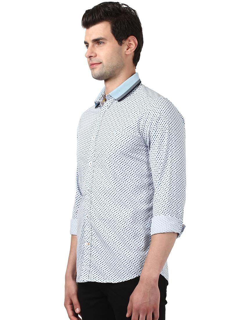 light blue printed casual shirt - 17669853 - Zoom Image - 2