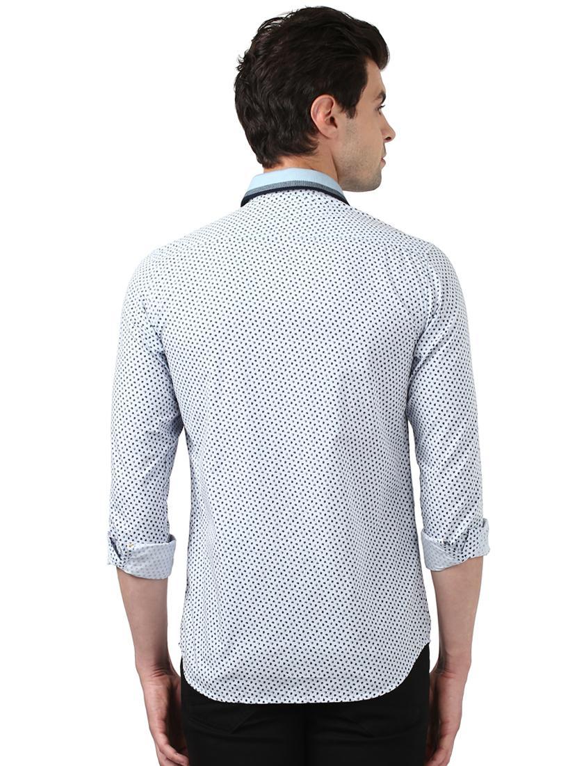 light blue printed casual shirt - 17669853 - Zoom Image - 3