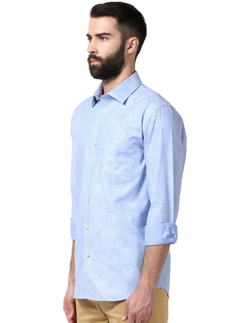 light blue printed casual shirt - 17669877 - Zoom Image - 2