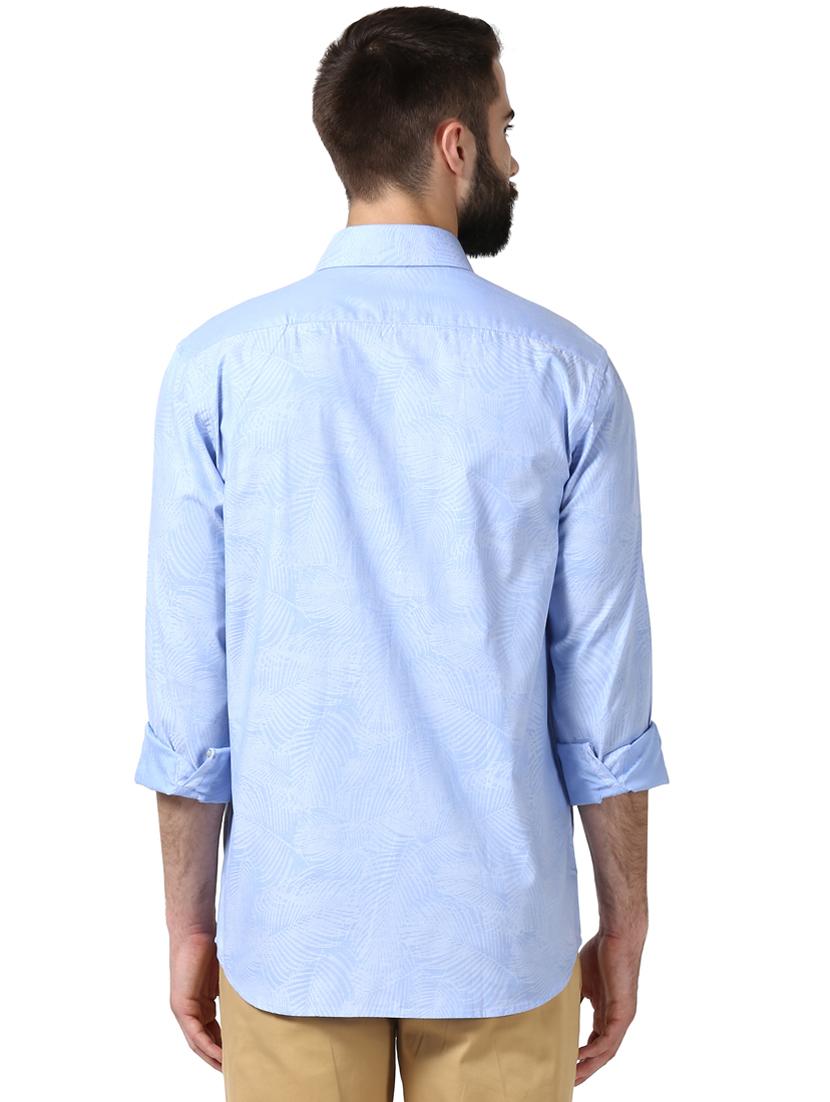 light blue printed casual shirt - 17669877 - Zoom Image - 3