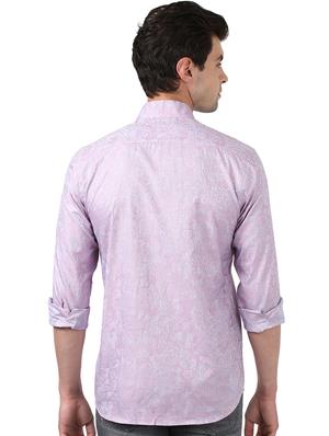 purple self design casual shirt - 17669879 - Standard Image - 3