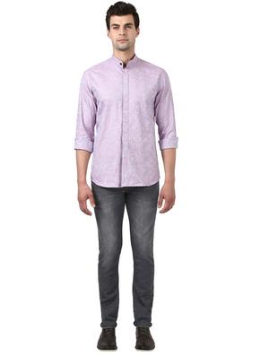 purple self design casual shirt - 17669879 - Standard Image - 4
