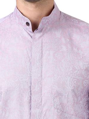 purple self design casual shirt - 17669879 - Standard Image - 5