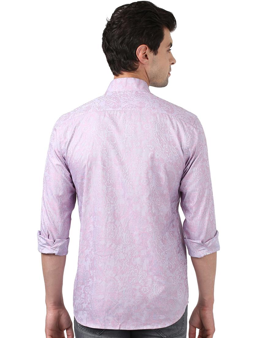 purple self design casual shirt - 17669879 - Zoom Image - 3