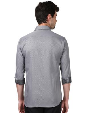grey printed casual shirt - 17669882 - Standard Image - 3