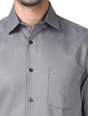 grey printed casual shirt - 17669882 - Standard Image - 5
