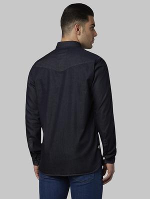 blue solid casual shirt - 17669892 - Standard Image - 3