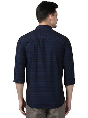 blue striped casual shirt - 17669897 - Standard Image - 3