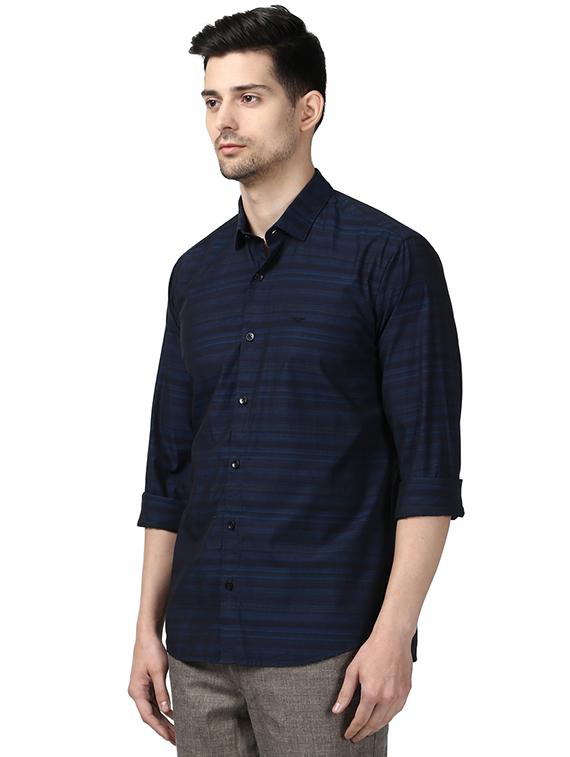 blue striped casual shirt - 17669897 - Zoom Image - 2