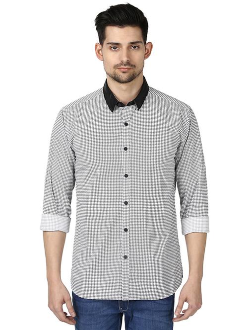 white printed casual shirt - 17669905 - Standard Image - 1