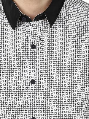 white printed casual shirt - 17669905 - Standard Image - 5