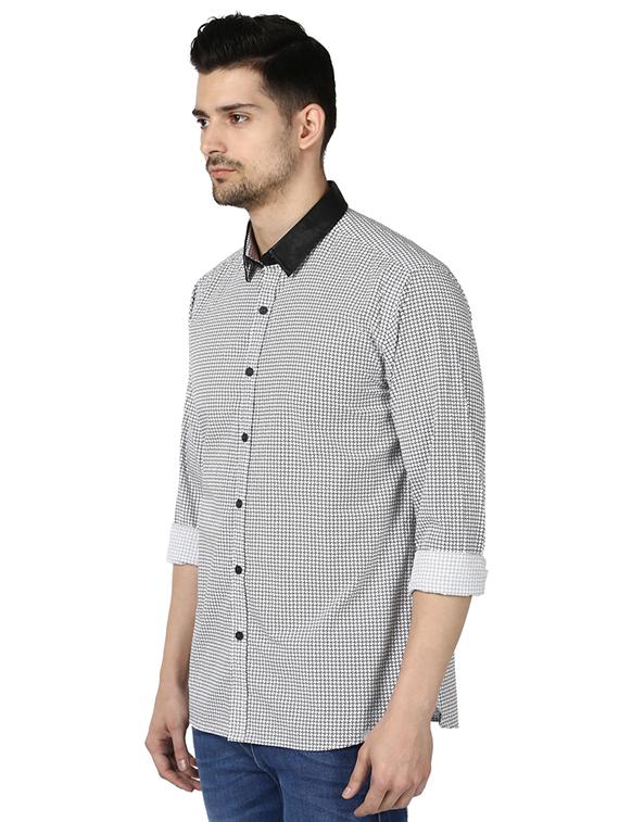 white printed casual shirt - 17669905 - Zoom Image - 2