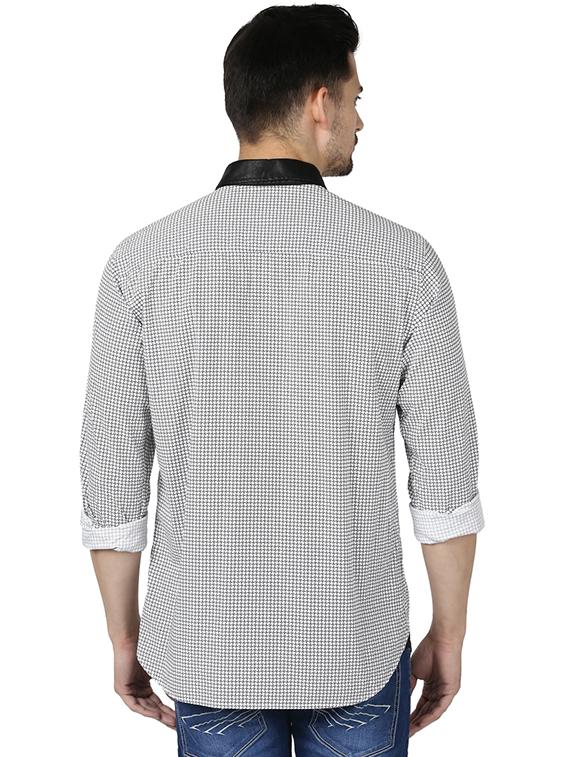 white printed casual shirt - 17669905 - Zoom Image - 3