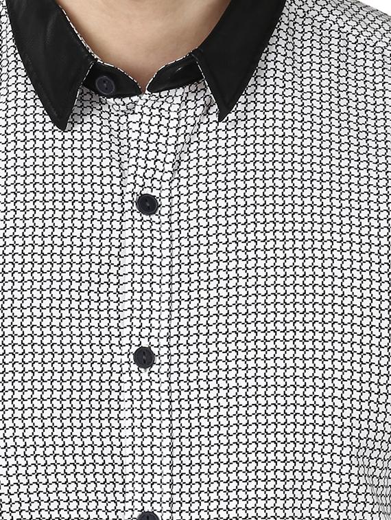 white printed casual shirt - 17669905 - Zoom Image - 5