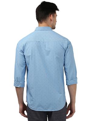 blue printed casual shirt - 17669913 - Standard Image - 3