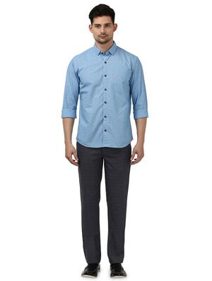 blue printed casual shirt - 17669913 - Standard Image - 4
