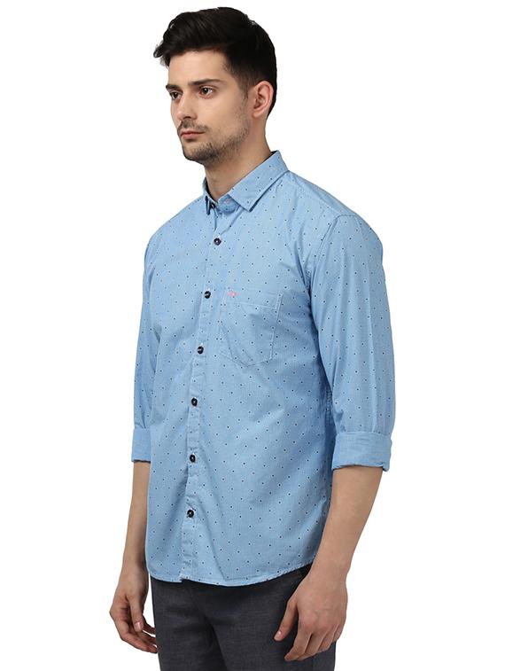 blue printed casual shirt - 17669913 - Zoom Image - 2