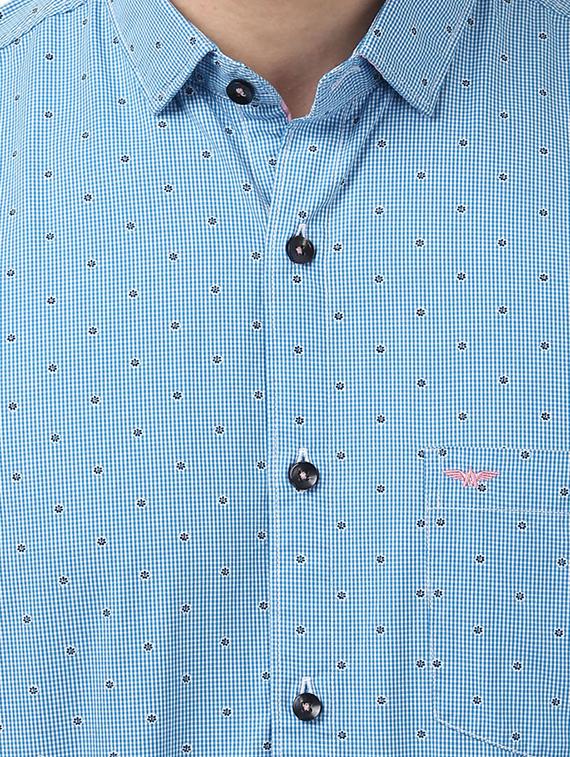 blue printed casual shirt - 17669913 - Zoom Image - 5