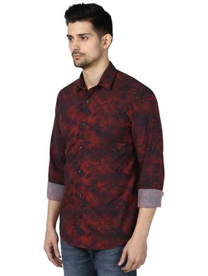 red printed casual shirt - 17669919 - Standard Image - 2