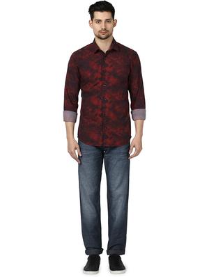 red printed casual shirt - 17669919 - Standard Image - 4