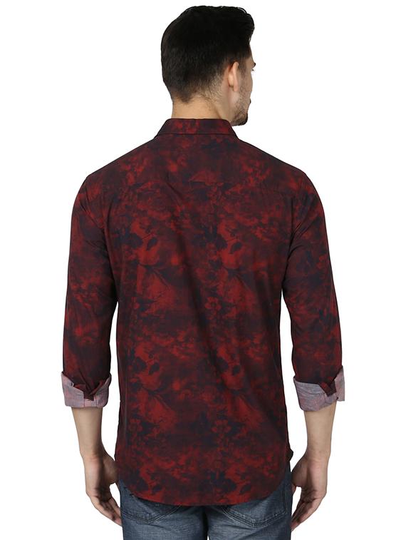 red printed casual shirt - 17669919 - Zoom Image - 3