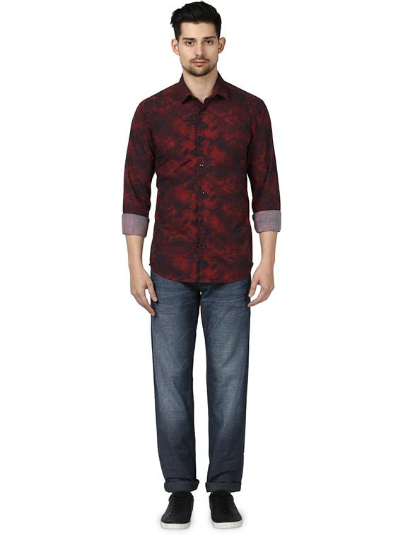 red printed casual shirt - 17669919 - Zoom Image - 4
