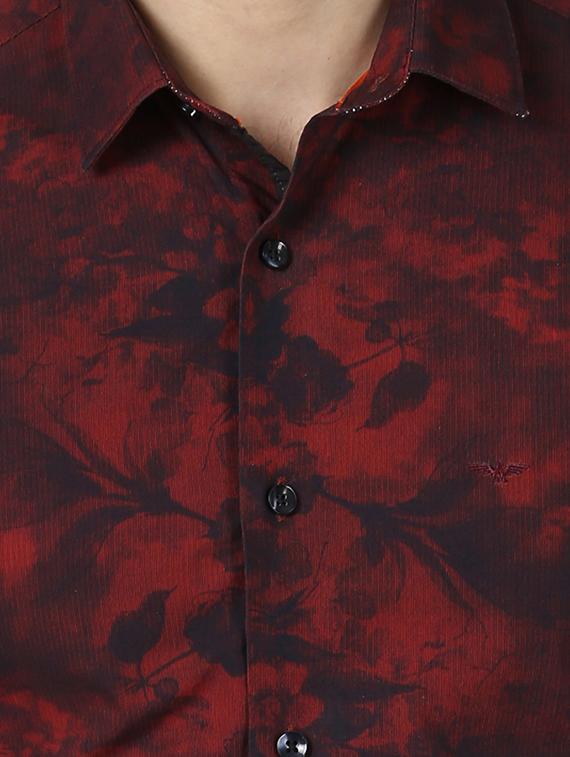 red printed casual shirt - 17669919 - Zoom Image - 5