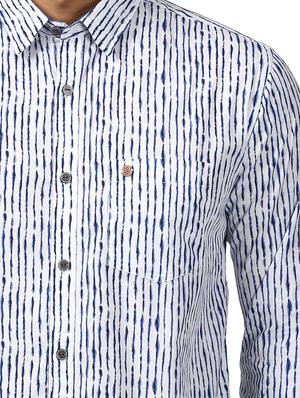 white striped casual shirt - 17669925 - Standard Image - 5