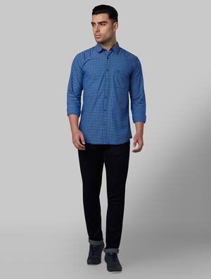 blue checkered casual shirt - 17669927 - Standard Image - 4
