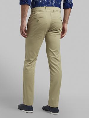 green textured flat front casual trouser - 17669930 - Standard Image - 3