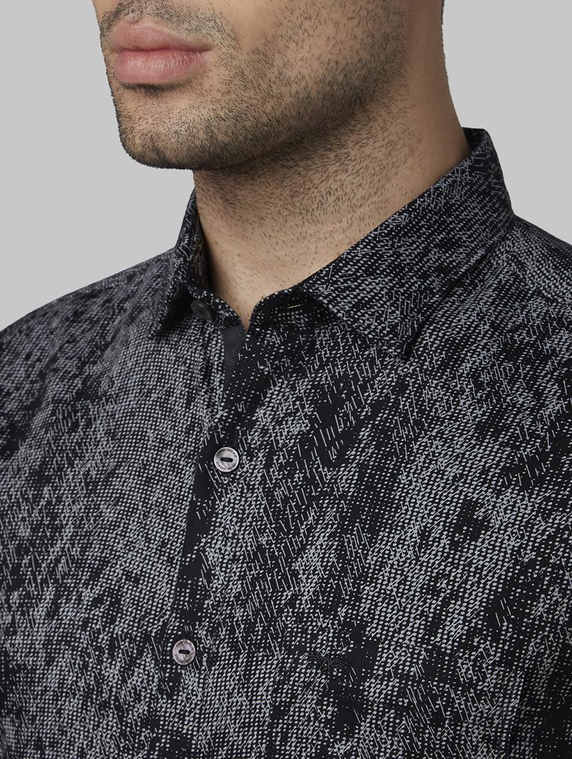 black printed casual shirt - 17669934 - Zoom Image - 5