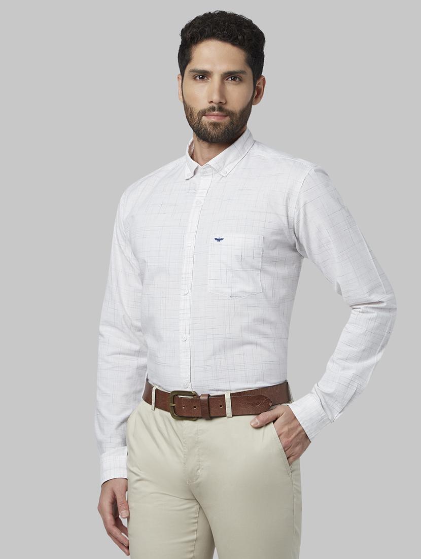 white self design casual shirt - 17669935 - Zoom Image - 2
