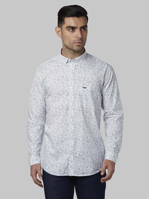 white printed casual shirt - 17669937 - Standard Image - 1