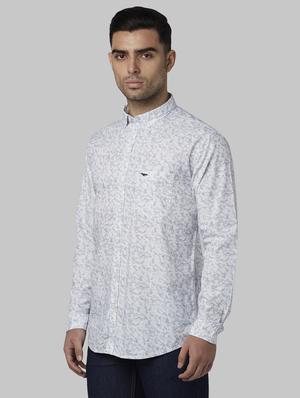 white printed casual shirt - 17669937 - Standard Image - 2