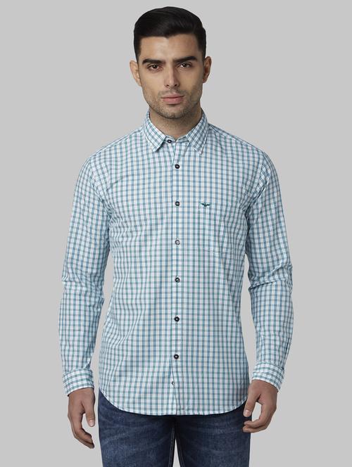 green checkered casual shirt - 17669945 - Standard Image - 1