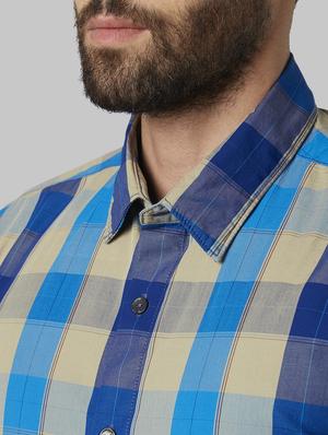 multi colored checkered casual shirt - 17669949 - Standard Image - 5